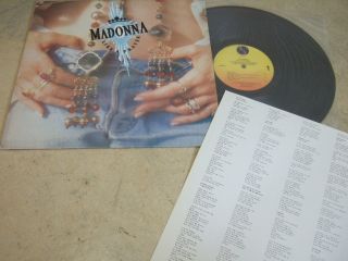 Madonna Like A Prayer 1989 Korea Vinyl Lp 12 " W/insert 33rpm
