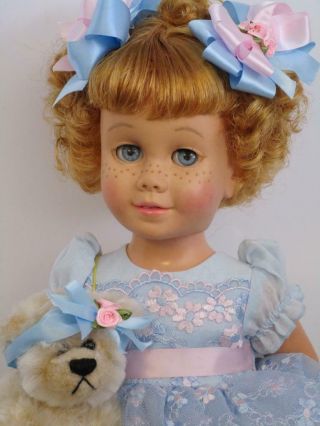 Restored Mattel Chatty Cathy Blonde Bob Light Blue Dress Set Talks