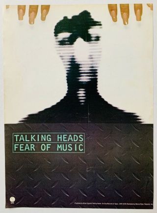 Talking Heads 1979 Poster Advert Fear Of Music Sire David Byrne