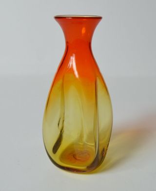 Vintage Blenko Glass 533 Tangerine Vase