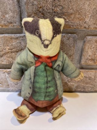 Wind In The Willows The Toy Vintage Mr Badger 7” Bean Bag