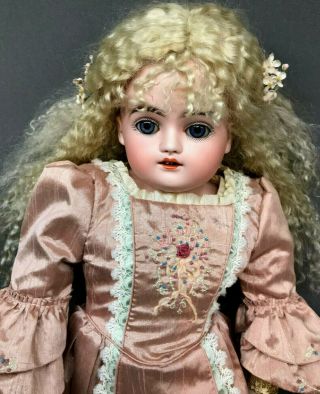Stunning 19 " Blonde Doll - Kestner 11 - Antique Bisque Turned Shoulder Head