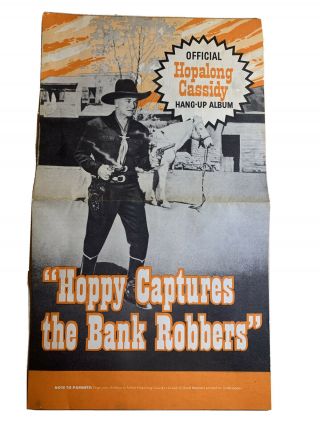 Vintage Rare Bond Bread Hopalong Cassidy Official Hang - Up Album For 33 To 48