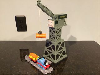 Take N Play Along Thomas & Friends " Cranky The Crane " 2006 With Magnetic Barr