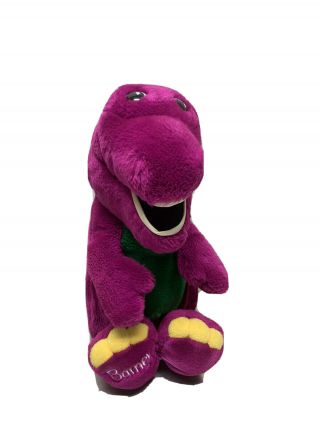 Vintage Barney Purple Dinosaur Plush 14” Stuffed Animal Doll Golden Bear 1992