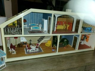 Vintage Lundby Doll House With Plugs And Beautifully Ready For Furniture