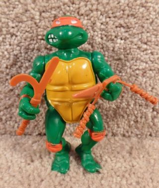 1988 Playmates Tmnt Hard Head Teenage Mutant Ninja Turtles Michelangelo Figure B