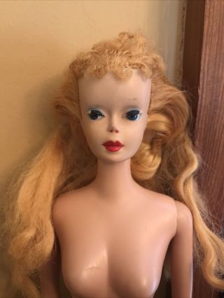 Vintage Barbie Doll 850 8 Red Blonde Ponytail Straight Leg Blue Eyes 1960’s