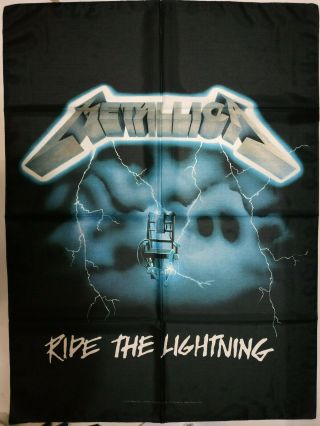 Vintage Metallica Textile Poster Flag Ride The Lightning