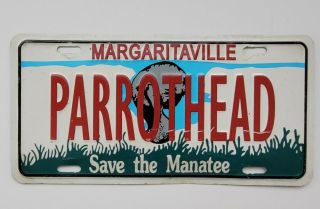 Margaritaville Orleans License Plate Save The Manatee Jimmy Buffett