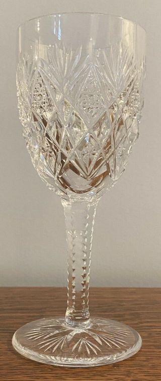 St Louis Crystal Florence Wine Glass Signed