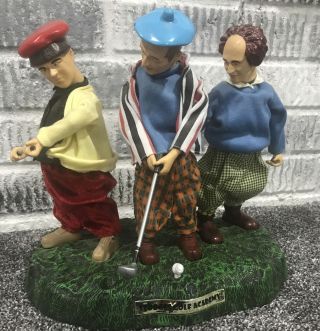 Three Stooges Animated Golf Scene 2002 Gemmy Industries Character Toy Bubblehead