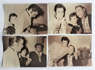 Elvis Presley - 4 Black & White Photos - 1957 - With Natalie Wood & Nick Adams