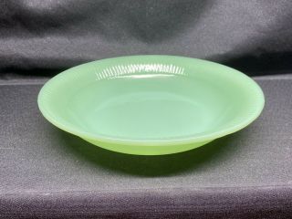 Vintage 1940s 1950s Jadite Jadeite Fire King Oven Ware Jane Ray Soup Bowl 7 5/8 "
