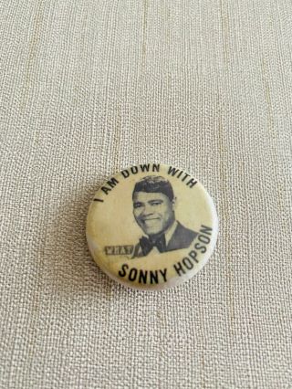 Rare Vintage Legendary Philly Soul Radio Dj Sonny Hopson Button Pin