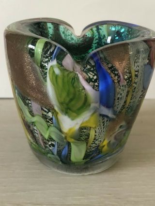 Fratelli Toso Tutti Frutti Venetian/ Murano Art Glass Vase - Lattacino MINI 3