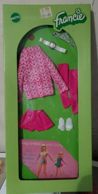 1972 Mattel Barbie 3275 Francie Doll Little Knits Outfit Nrfb