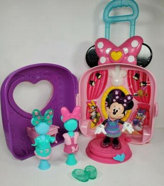 Disney Minnie Mouse Bow - Tique Dress Up N Go Talking Travel Case Playset