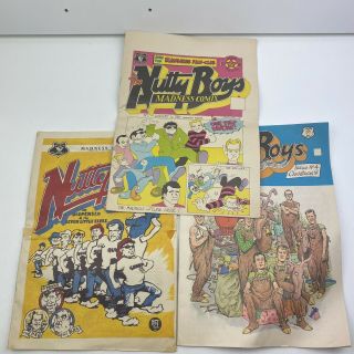 Madness M.  I.  S.  The Nutty Boys Comix Issue 1,  3 & 4january,  October,  December 1981