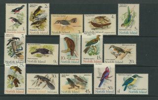 Norfolk Islands 1970 - 71 Birds Long Set Complete Vf Mnh