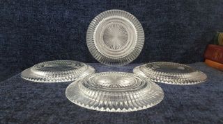 Set of 4 Anchor Hocking Queen Mary Clear 8.  5 
