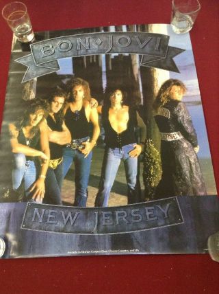 Bon Jovi Jersey Poster 1988 Promo 29x24