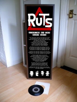 Ruts Staring At The Rude Boys Promo Poster,  Lyric Sheet,  Love In Vain,  Jah War,