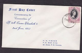 Malaya State Of Johore 1953 Fdc 1st Day Cover To Canada Qe Ii Coronation