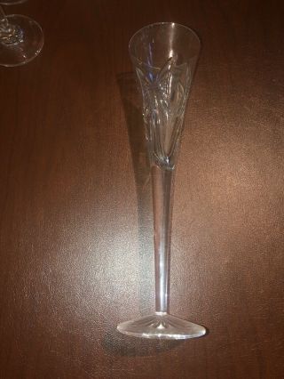 Waterford Butterfly Cut Crystal Toasting Champagne Glasses Flute 11”