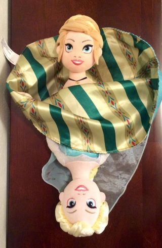 Disney Parks Frozen Princess Elsa Anna Plush Doll 2 In 1 Topsy Turvy Reversible