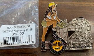 Hard Rock Cafe 2014 Pittsburgh 12th Anniversary Pin Sexy Girl Steel Worker