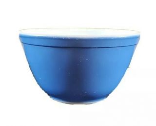 Vintage Pyrex 401 Primary Color Blue Turquoise Small Nesting Mixing Bowl 1.  5 Pt