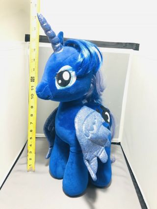 My Little Pony Princess Luna Plush Blue Unicorn Glitter Wings 17”
