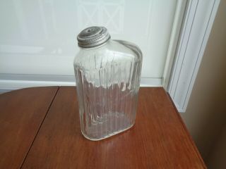 Vintage Anchor Hocking Ribbed Glass Refrigerator Water Bottle Lid