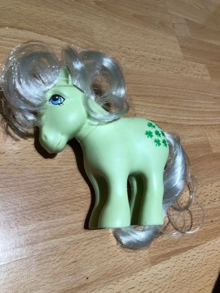 Vtg My Little Pony Minty Light Green Clover White Hair 1006 2
