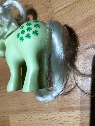 Vtg My Little Pony Minty Light Green Clover White Hair 1006 3
