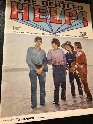The Beatles Help Vintage 1965 Hansen Film Songbook U.  S.  Souvenir Album Rare