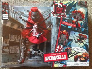 Sdcc 2013 Monster High Power Ghouls Webarella Doll Mattel Plus Mini Comics