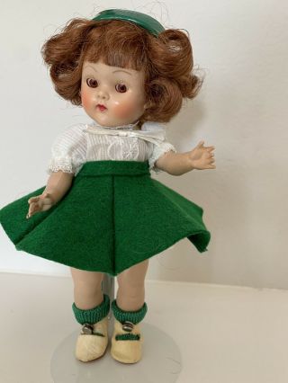 Vintage Vogue Strung Ginny Doll,  Tosca Curls,  School Girl Outfit