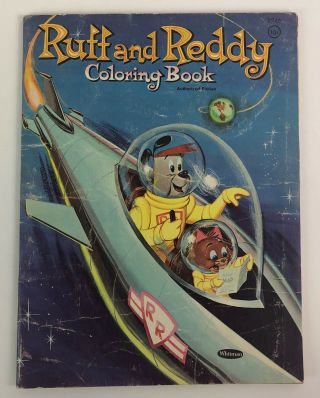 Vintage Ruff And Reddy Cartoon Coloring Book Whitman Pub 1959