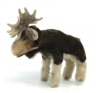 Steiff Moosy Moose Mohair Plush 14cm 5.  5in Usa Exclusive 1960 Only No Id Vintage