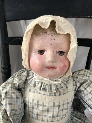 Antique Martha Chase Girl Doll Oil Cloth Magnificent OOAK 2