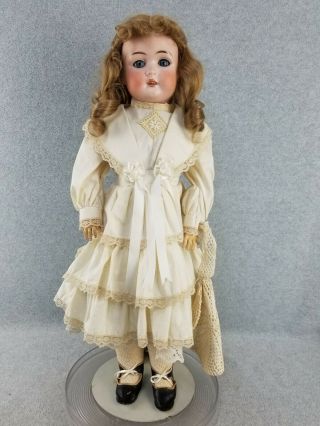 25 " Antique Bisque Socket Head & Composition Body German Doll Marked D A 6 " Tlc "