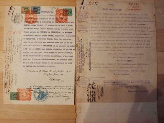 Straits Settlements Document Singapore Revenues 1923 France Stamped Paper Fiscal