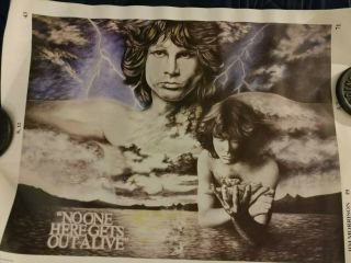 Jim Morrison “no One Here Gets Out Alive” Poster 25 X 35 Doors