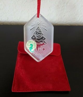 2001 Waterford Ireland Crystal " Oh Christmas Tree " Ornament Hallmarked