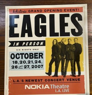 EAGLES & DIXIE CHICKS poster 2007 Grand Opening concerts Nokia Theatre LA CALI 3