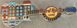 Hard Rock Cafe Amsterdam 2013 Canal Houses On Guitar Pin 3 Of 3 - Hrc 74311