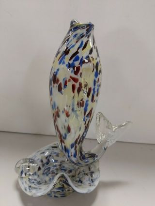 Vintage Murano Art Glass Fish Vase Bowl Ashtray S17