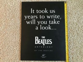 The Beatles Anthology Book Promo Poster Lennon Mccartney Harrison Ringo Starr